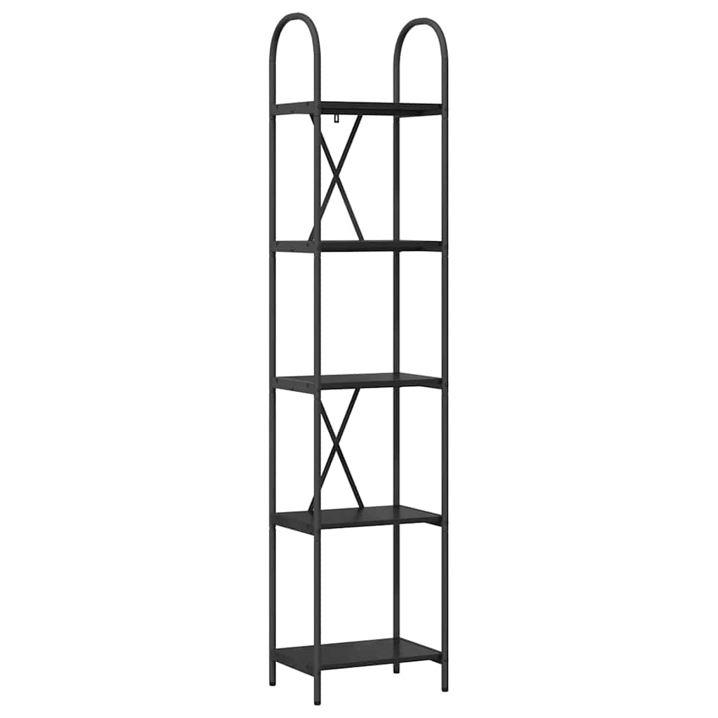 Bookshelf Black oak 40 x 30 x 183 cm Engineered wood