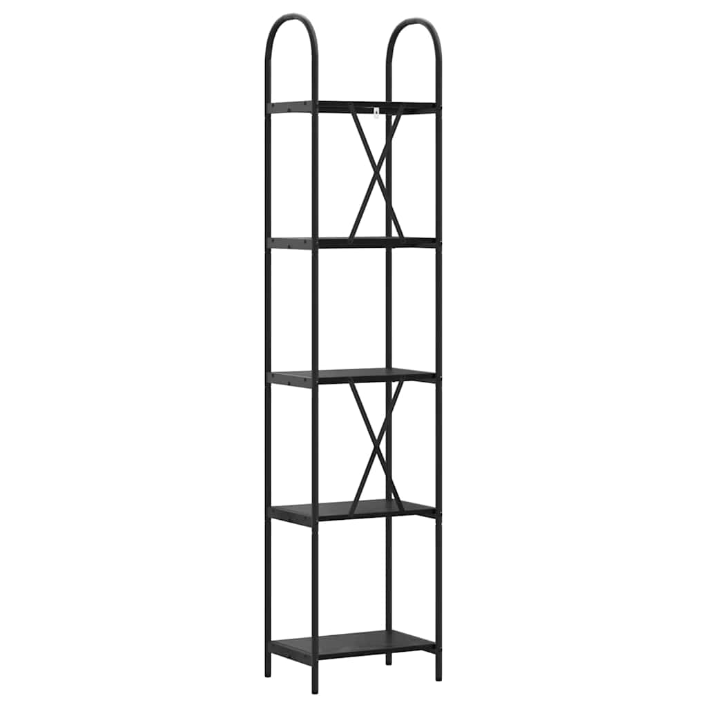 Bookshelf Black oak 40 x 30 x 183 cm Engineered wood