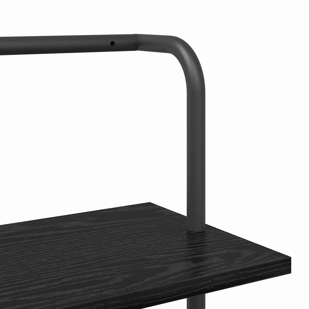 Bookshelf Black oak 60 x 24 x 168 cm Engineered wood