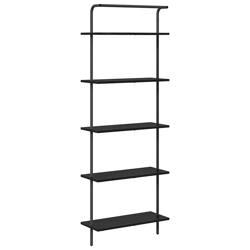 Bookshelf Black oak 60 x 24 x 168 cm Engineered wood