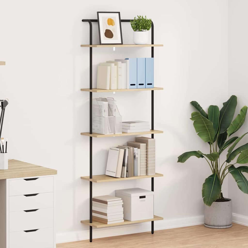 Bookshelf Sonoma oak 60 x 24 x 168 cm Engineered wood