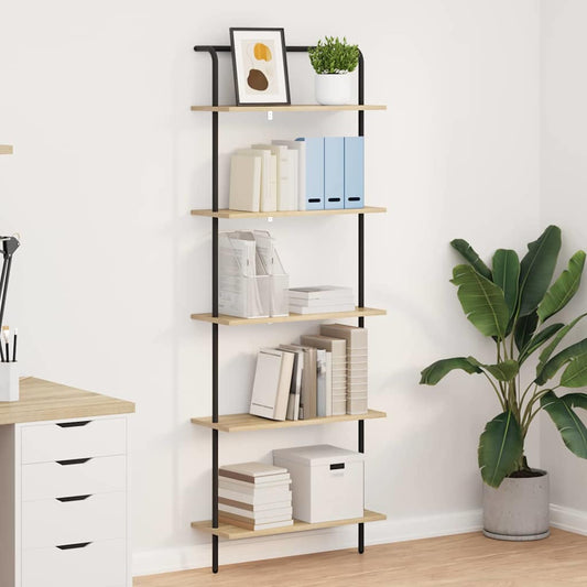 Bookshelf Sonoma oak 60 x 24 x 168 cm Engineered wood