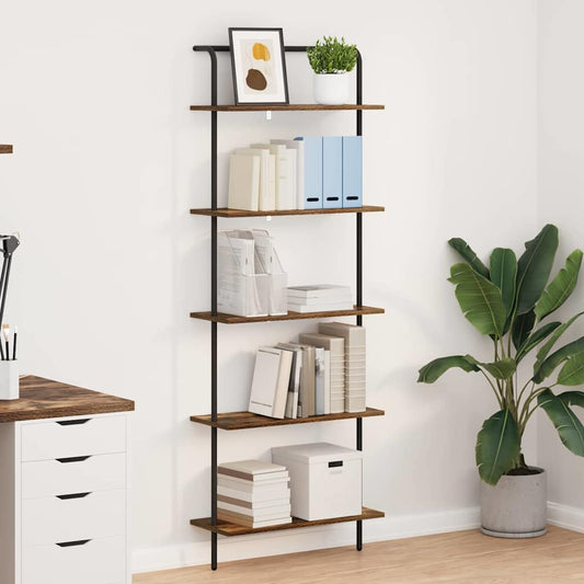 Bookshelf Smoked oak 60 x 24 x 168 cm Engineered wood