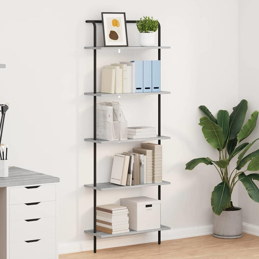 Bookshelf Grey sonoma 60 x 24 x 168 cm Engineered wood