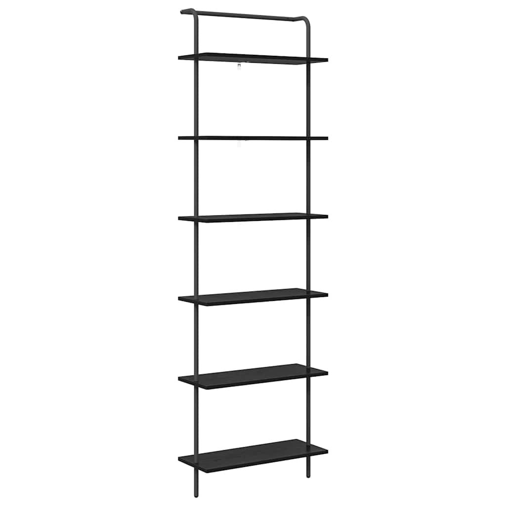 Bookshelf Black oak 60 x 24 x 203 cm Engineered wood