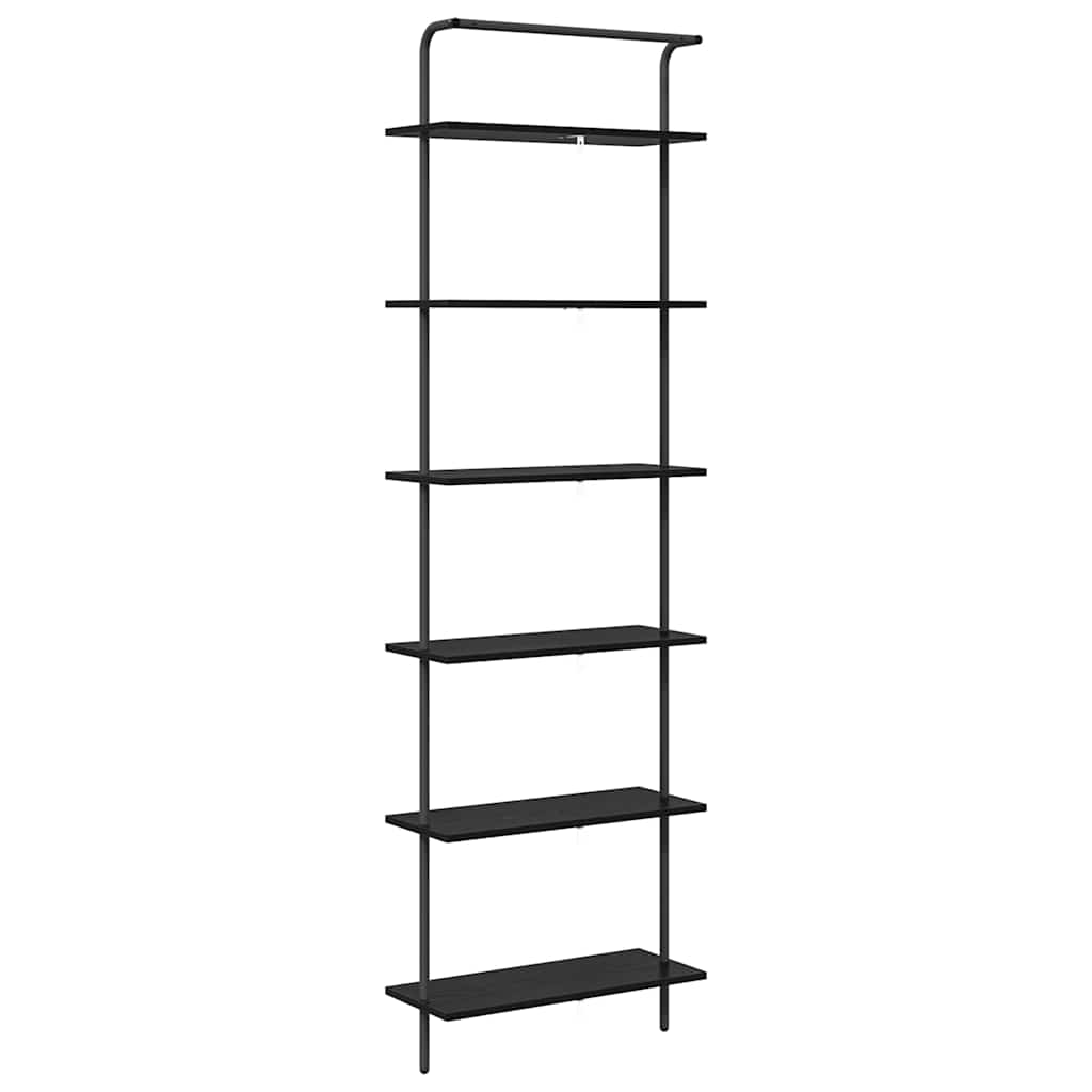 Bookshelf Black oak 60 x 24 x 203 cm Engineered wood