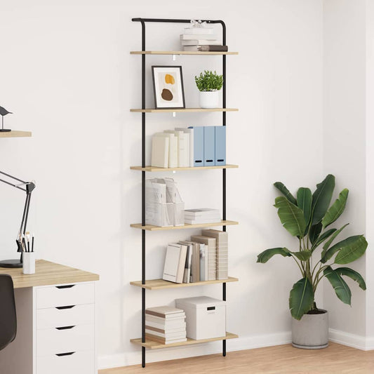Bookshelf Sonoma oak 60 x 24 x 203 cm Engineered wood