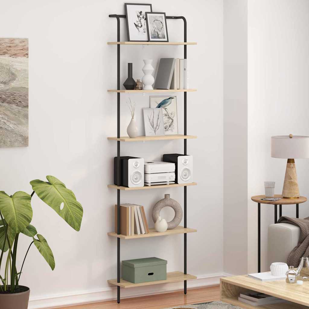 Bookshelf Sonoma oak 60 x 24 x 203 cm Engineered wood