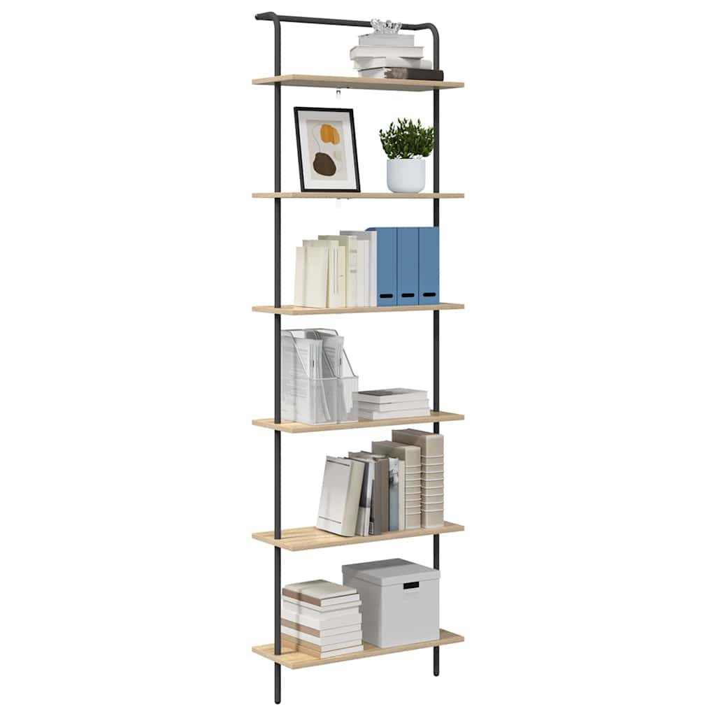 Bookshelf Sonoma oak 60 x 24 x 203 cm Engineered wood