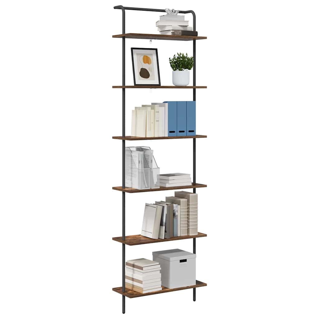 Bookshelf Smoked oak 60 x 24 x 203 cm Engineered wood