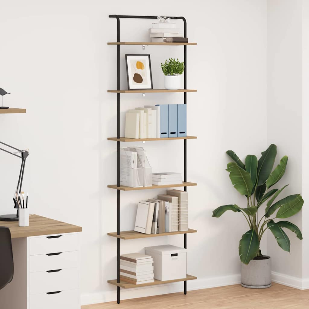 Bookshelf Artisan oak 60 x 24 x 203 cm Engineered wood