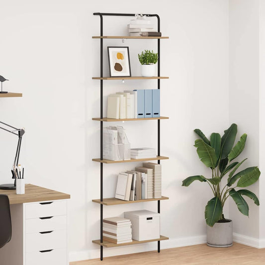 Bookshelf Artisan oak 60 x 24 x 203 cm Engineered wood