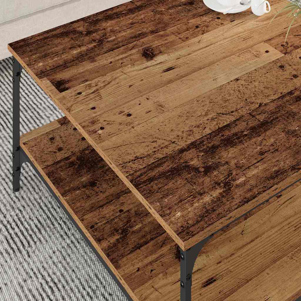 Coffee Table Old wood 80 x 80 x 40 cm Engineered wood