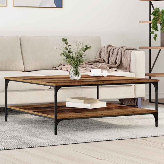 Coffee Table Old wood 100 x 100 x 40 cm Engineered wood