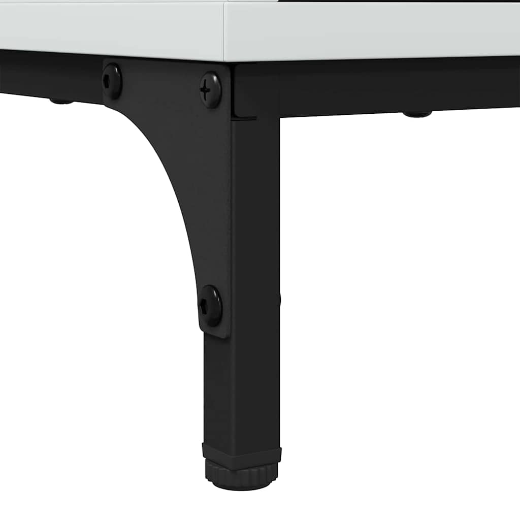 Coffee Table High gloss white 90 x 49 x 46 cm Engineered wood