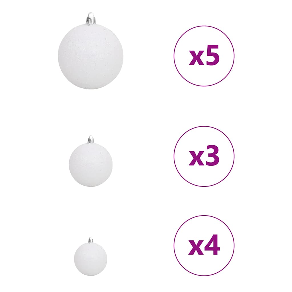 Christmas Tree with LED Strip Lights White 120 cm PE