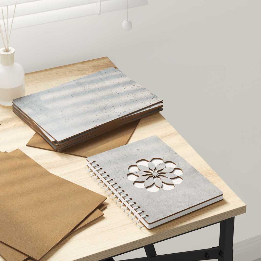 12 pcs Concrete grey Engineered wood