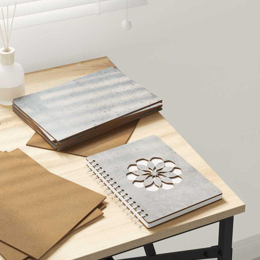 12 pcs Concrete grey Engineered wood
