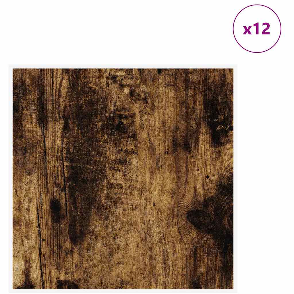 12 pcs Smoked oak 30 x 30 x 0.3 cm Engineered wood