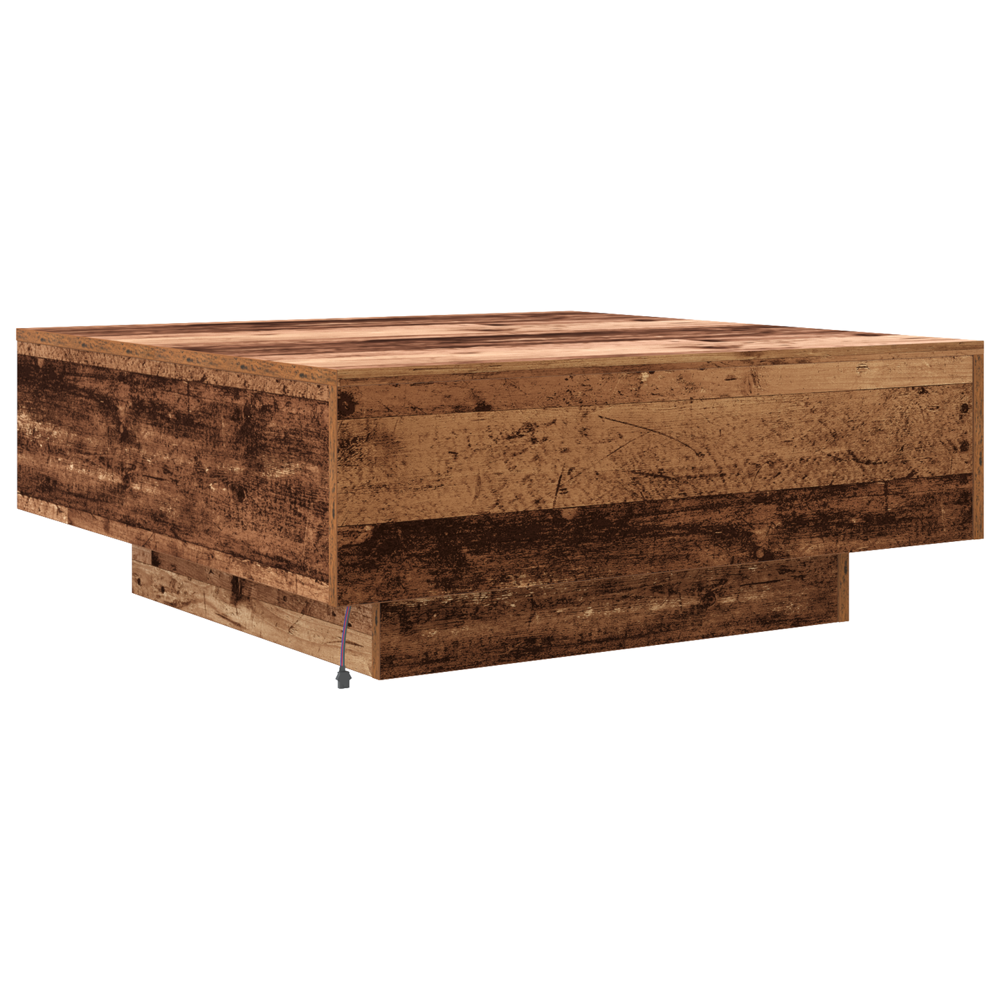 Coffee Table Old wood & & Blue 80 x 80 x 31 cm Engineered wood